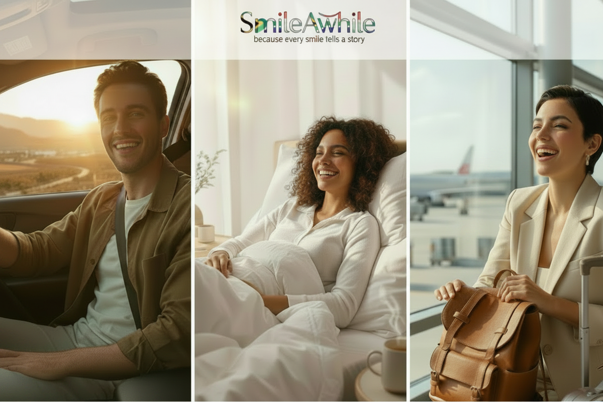 SmileAwhile Triptych Banner – No Bottle